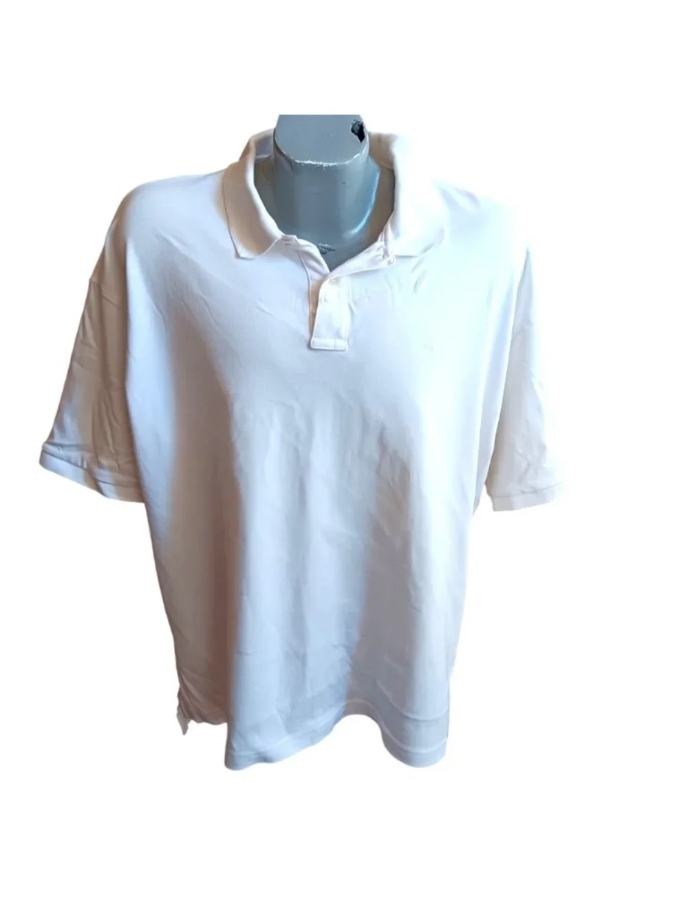 True Vintage Polo Shirt XL 90s EMBROIDERED HUNT CLUB POLO TENNIS SS SHIRT WHITE - Picture 2 of 5